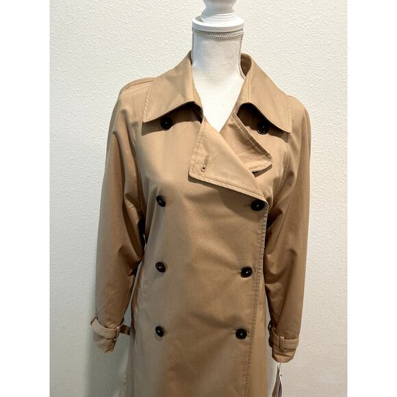Calvin Klein Jeans Women's Soft Cotton Gabardine Trench Coat Double-Breasted L - Picture 6 of 13
